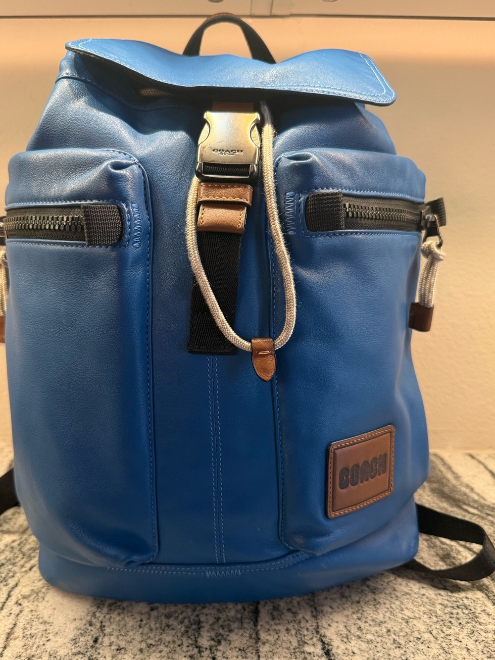 Coach Pacer Utility Backpack in Pacific Blue, Style 93849. - Picture 2 of 7